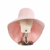 Sombrero De Sol Para Mujer Y Niñas Con Protección De Cuello Y Alas Anchas Sombrero De Pesca Safari Unisex Para Playa Primavera Y Verano Material Poliéster - details 3