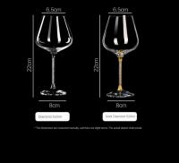 Juego De 2 Cristales De Lujo Para Vino Tinto Y Champán Vidrio Transparente Ecológico Para Fiestas Y Uso Diario - details 7