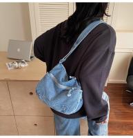 Bolso De Hombro Casual De Denim Lavado Resistente Al Desgaste Con Múltiples Bolsillos Y Gran Capacidad Para Mujer - details 20
