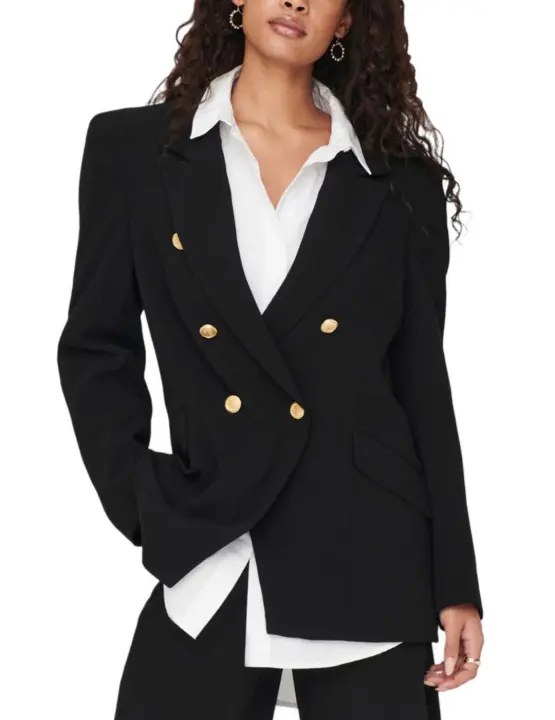 Blazer Only Gry negro para mujer -b - 1