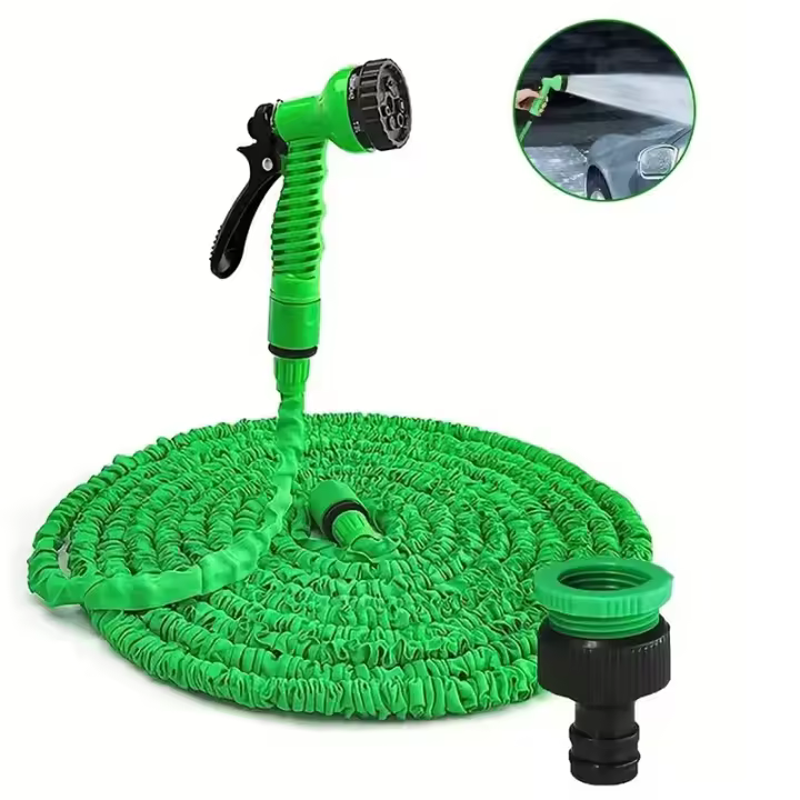 Bomba De Jardín Expansible Magia Con 7 Funciones De Rociado Para Lavar Coche Alta Presión Con Pistola De Agua Para El Hogar Y Jardín - 1
