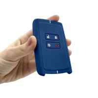 Banner - Funda silicona mando llave del coche 4 botones compatible con Renault y Dacia azul oscuro