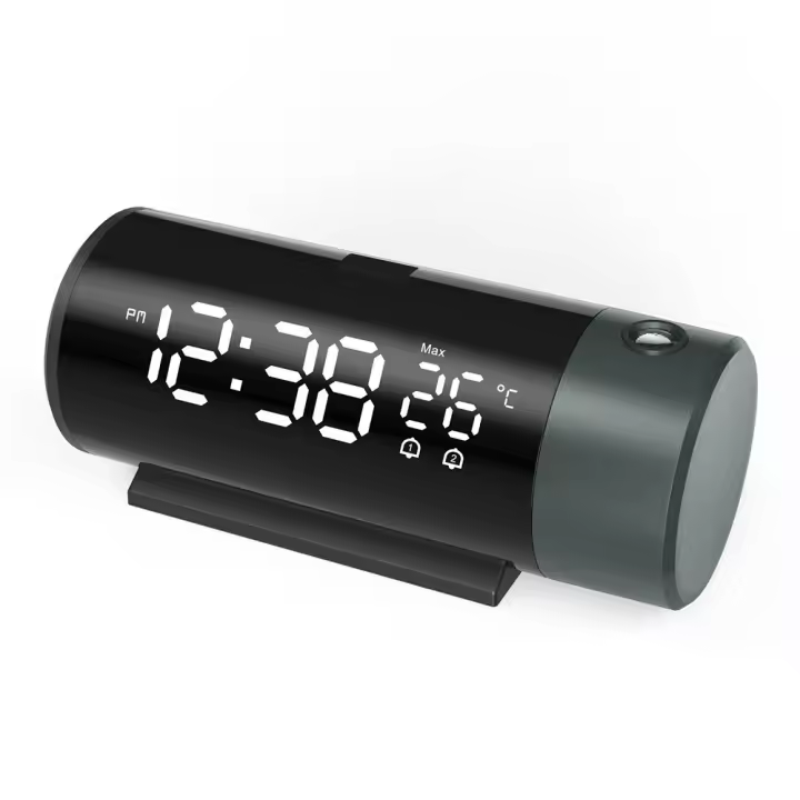Alarma de la proyección Reloj con la pantalla LED giratoria del proyector - 1