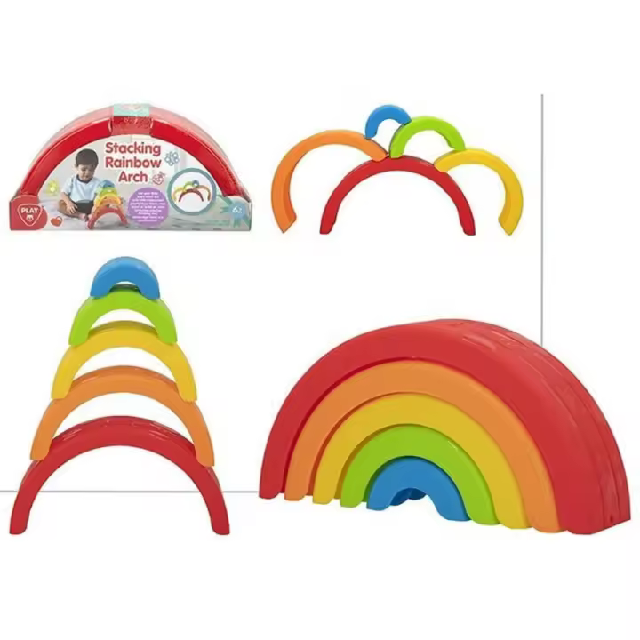 Juego con piezas encajables de colores para formar el arcoíris - 1