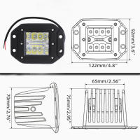 Luz De Trabajo LED De 48W/39W 5 Pulgadas Montaje Plano Para Jeep 4x4 Camión Camiòneta Con Lente De Hoz Y Ancha Bombilla De Aluminio Para Carretera Y off Road - details 11