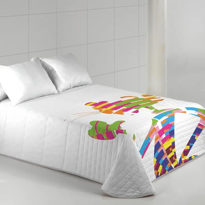 Bouti Colcha Pop Pink Panther - Diseño Psicodélico - Tacto Suave - 180x260 Cm - 1