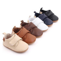 Zapatillas De Cuero Para Bebé Recién Nacido Niño Y Niña Antideslizantes Primera Caminata Infantil Moccasins Con Suela De Goma Clásica Para Andar - details 1