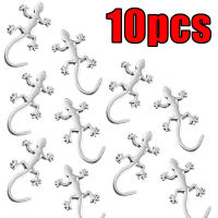 10pcs Pegatinas 3D Geckos Lagartos Impermeables Reflectantes Para Coche Motocicleta Accesorios De Estilo De Coche Adhesivos De Animal Metálicos - details 1
