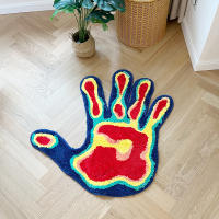 Carpetas De Palma Hechas a Mano Alfombra Tejida En Plush Suave Y Fluffy Múltiples Colores Decoración Para El Hogar Sala De Estar Dormitorio Estilo Aesthetic - details 0