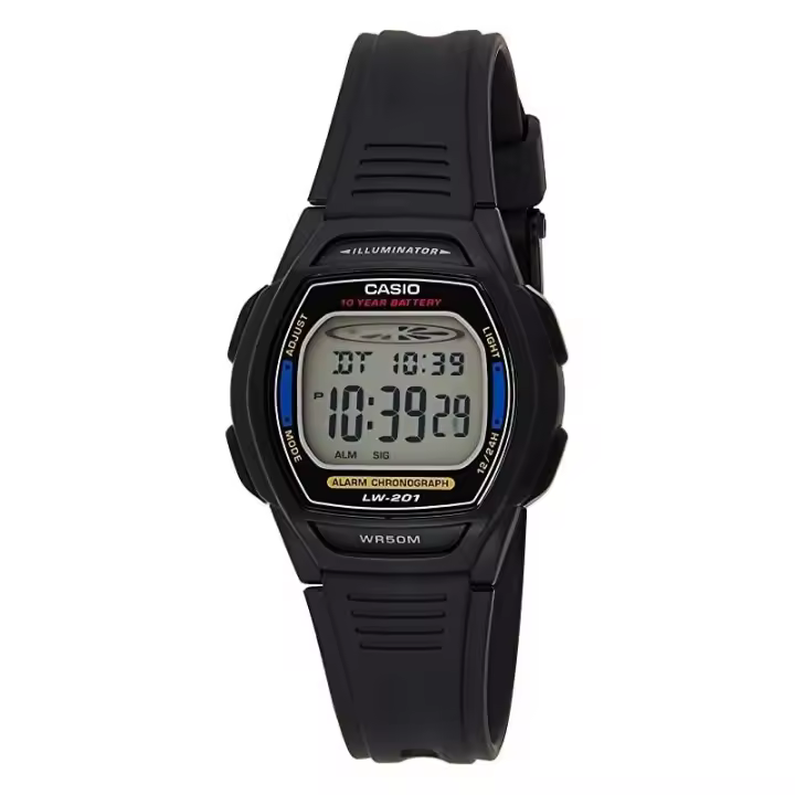 Reloj Casio digital juvenil - niños LW-201-2AV correa de resina LW2012AV - 1