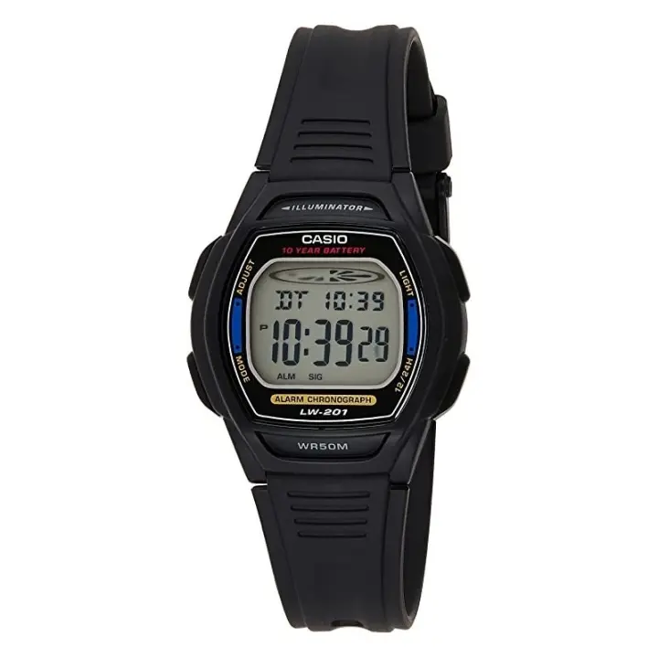 Reloj Casio digital juvenil - niños LW-201-2AV correa de resina LW2012AV - 1