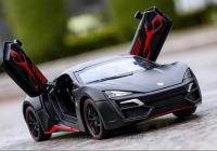 Coche De Colección LYKAN Hypersport a Escala 1:24 Con Sonido Y Luz Vehículo Metálico Para Niños Regalo De Navidad - details 0
