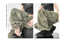 Pantalones Deportivos Casual Para Mujer Con Pierna Ancha Algodón Quick-Dry Cintura Alta Pantalones De Correr Al Aire Libre Pantalones De Baile Sueltos - details 11