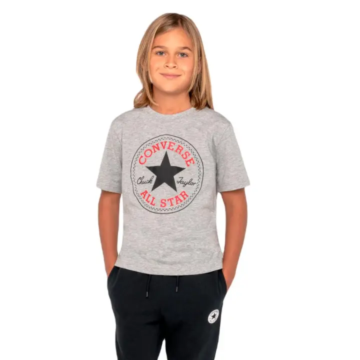 Camiseta Converse Chuck Path Gris Tee T Shirt 966500-042 - 1