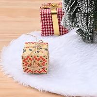 Alfombra De Árbol Navideño De 40 Cm De Peluche Blanca Con Lentejuelas Tapete Pequeño Para Decoración De Hogar Y Fiestas - details 5
