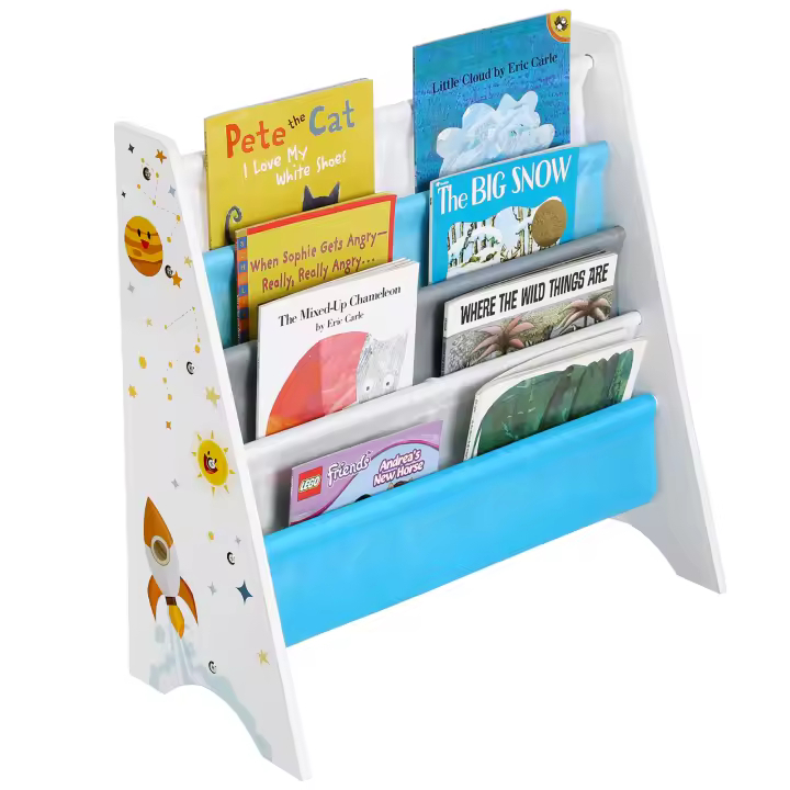 SONGMICS LibrerÍa Infantil, EstanterÍa Infantil para Libros, para HabitaciÓn, Sala de Juegos, GuarderÍa, Escuela, 62,5 x 28 x 60 cm, Ahorro de Espacio, Blanco - 1