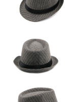 Sombrero De Moda Británica Para Hombres Nueva Colección Otoño-Invierno Estilo Jazz Con Rayas Adecuado Para Adultos Formales - details 4