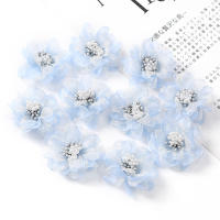 5Pcs Flores Artificiales De Chiffon Para Niñas Y Mujeres Adornos De Ropa Y Peinado Accesorios De Patch Para Celebraciones Y Decoración Del Hogar - details 10