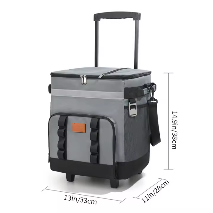 MOV-Bolsa de hielo con carrito de nuevo estilo, bolsa de picnic para exteriores, refrigerador para automóvil, bolsa de aislamiento para remolcador de gran capacidad, caja de aislamiento - 1