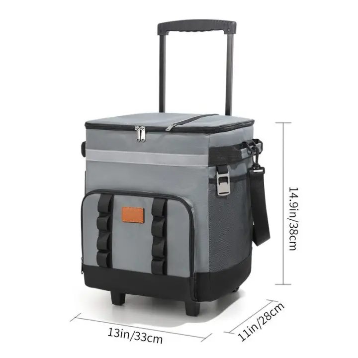 MOV-Bolsa de hielo con carrito de nuevo estilo, bolsa de picnic para exteriores, refrigerador para automóvil, bolsa de aislamiento para remolcador de gran capacidad, caja de aislamiento - 1