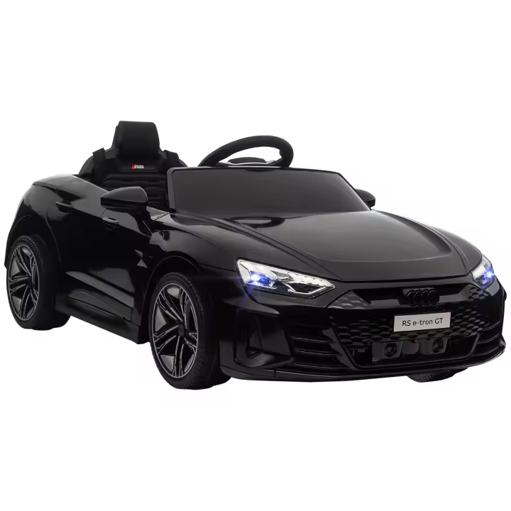 HOMCOM Coche Eléctrico AUDI RS e-tron GT para Niños de 3-5 Años Coche de Batería 12V con 2 Motores Mando a Distancia Faros LED Bocina Música USB y Apertura de Puerta 3-5 km/h 103x58x41 cm - 1