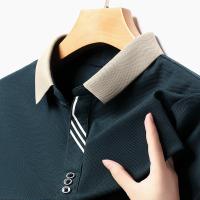 Camisa Polo Hombre Verano Transpirable Estilo Casual Basic V-cuello Ligera De Color Sólido Para Ropa Deportiva Y Diaria - details 5
