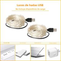 Luz De Hada LED USB Con Cable De Cobre 20M 200LED Para Decoración De Árbol De Navidad Boda Y Fiesta Lámpara De Garlanda Exterior - details 6