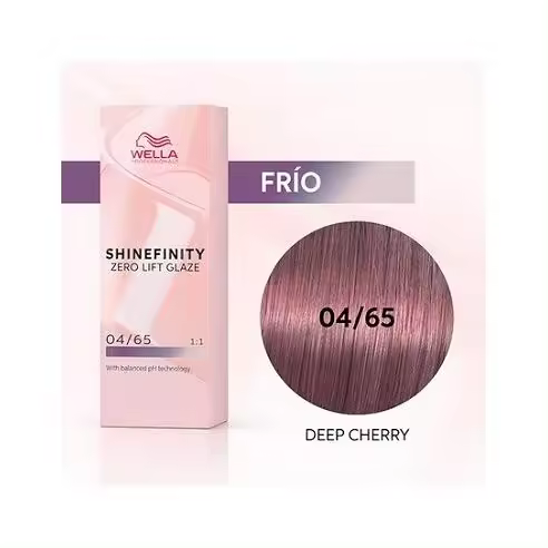 Coloracion Semipermanente Shinefinity Zero Lifth Glaze Cool Deep Cherry 04/65 60 ml. Wella - 1
