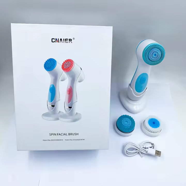 Nuevo Cepillo de limpieza giratorio, System de Spa Facial galvanizado para limpieza profunda y eliminación de Cuajada, Cable USB, Fuente de Alimentación (a Pieza) - 1