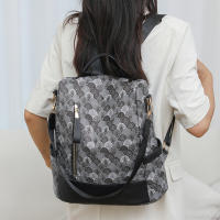 Mochila Elegante Para Mujer De PU Cuero Ligero Y Antirrobo Con Estampado Floral Estilo Casual Para La Escuela Y La Juventud - details 13