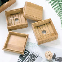 Porta Saboneta De Bambú Natural Madera Soporte Para Baño Almacenamiento Portátil Placa Caja Contenedor Decoración Del Hogar - details 17