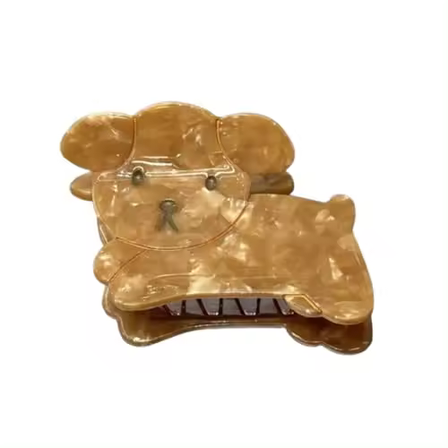 Pinza para el pelo con forma de conejo blanco divertida, pinza para el pelo de acetato, pinzas para el pelo grandes para mujer - 1