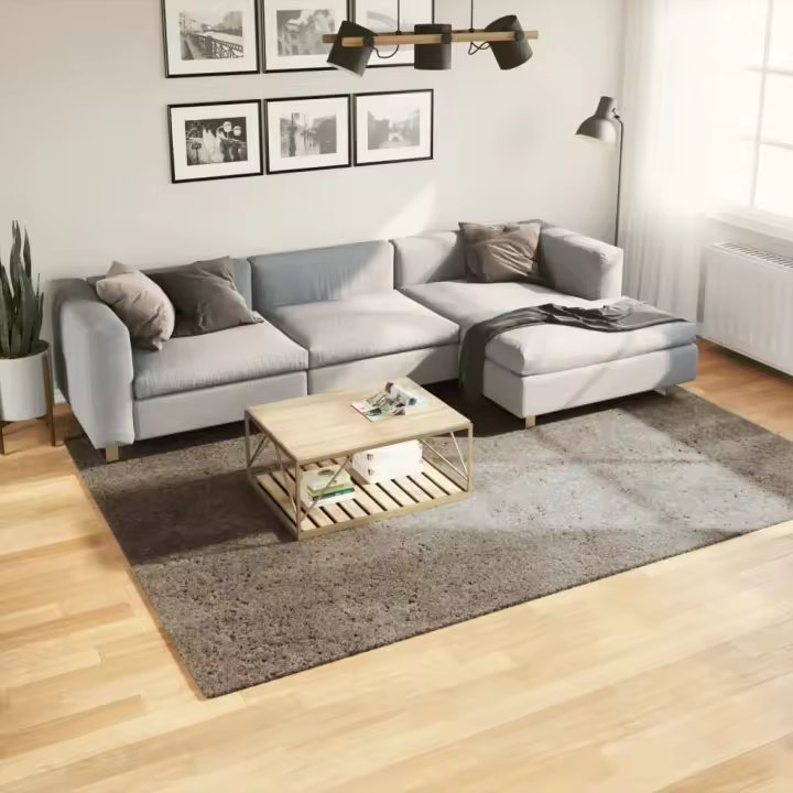 vidaXL Alfombra pelo largo aspecto brillante ISTAN gris 200x280 cm - 1