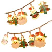 Cadena De Luces Navideñas Con Santa Claus Y Payaso De Navidad LED Operadas Por Batería Decoración Para Fiesta Y Año Nuevo - details 5