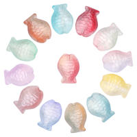 30Pcs Colgante De Vidrio Colorido Para Pulsera DIY Agujero Medio Pez Gradiente 10x14 Pulgadas Adornos De Moda Sin Metal Proveniente De China Continental - details 2