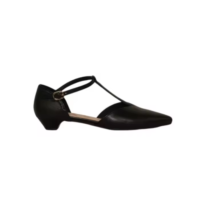 zapato pulsera central y abierto lateral con tacon 3cm - 1