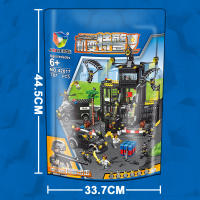 Conjunto De Modelos Militar Para Niños 800PCS Estación De Policía SWAT Set De Prisión Carro Policía Barco Bloques DIY Regalo Para Niños - details 6