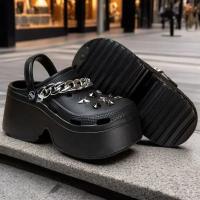 Sandalias De Talón Para Mujer Verano 2025 Con Cadena Y Plataforma Cómodas Para Jardín Y Moda Cierre Pull on Material EVA - details 4