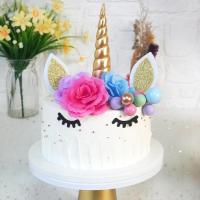 38 PCS Decoraciones De Pastel De Unicornio Con Flores Bolas Estrellas Para Fiesta De Cumpleaños Para Niños Y Niñas Baño De Lácteos Suministros De Decoración De Pastel - details 3