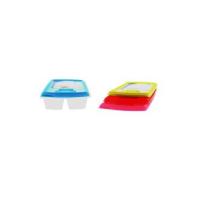 Cubitera de plástico 26,3 x 11,3 cm, moldes para 12 cubitos de hielo, bandeja para hacer hielo, cócteles, refrescos, multicolor, Con tapa - details 3