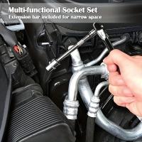 Juego De Herramientas De 46 Piezas Con Llave De Eje Y Destornillador Combinado Herramienta De Reparación Automática Para Coche - details 2