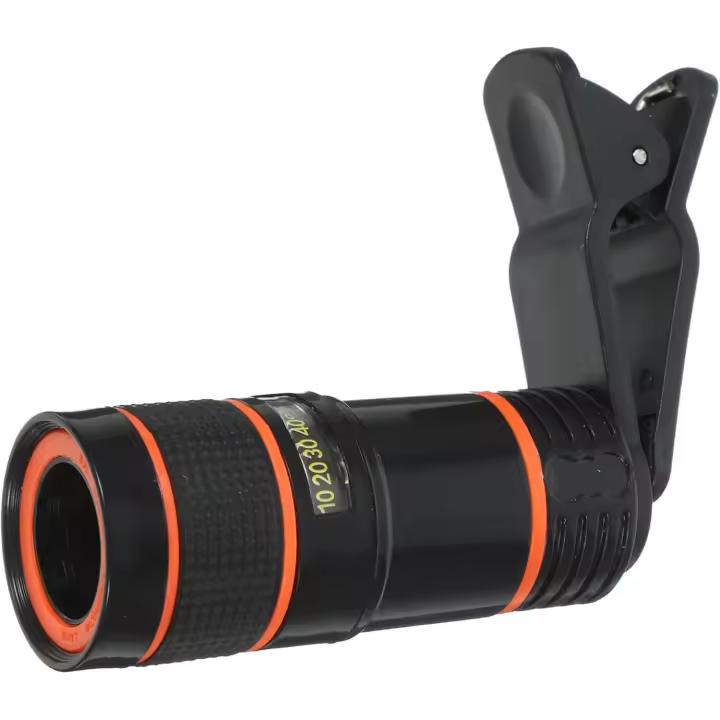 Teléfono zoom compatible para iPhone x 8 7 lente de la cámara del teléfono celular: 8x zoom teleobjetivo universal clip en la lente telescopio monocular para teléfono celular - 1