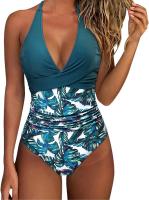 Bañador Mujer Reductores Barriga Sexy Espalda Expuesta Vienter Plano Ropa de Baño Traje de Baño de Una Pieza Mujer Fruncido - details 0
