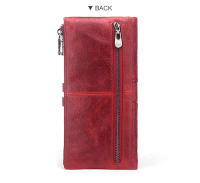 Cartera De Mujer HUMERPAUL De Cuero Genuino Con Bloqueo RFID Gran Capacidad Monedero Y Bolsillo Para Teléfono Móvil - details 11