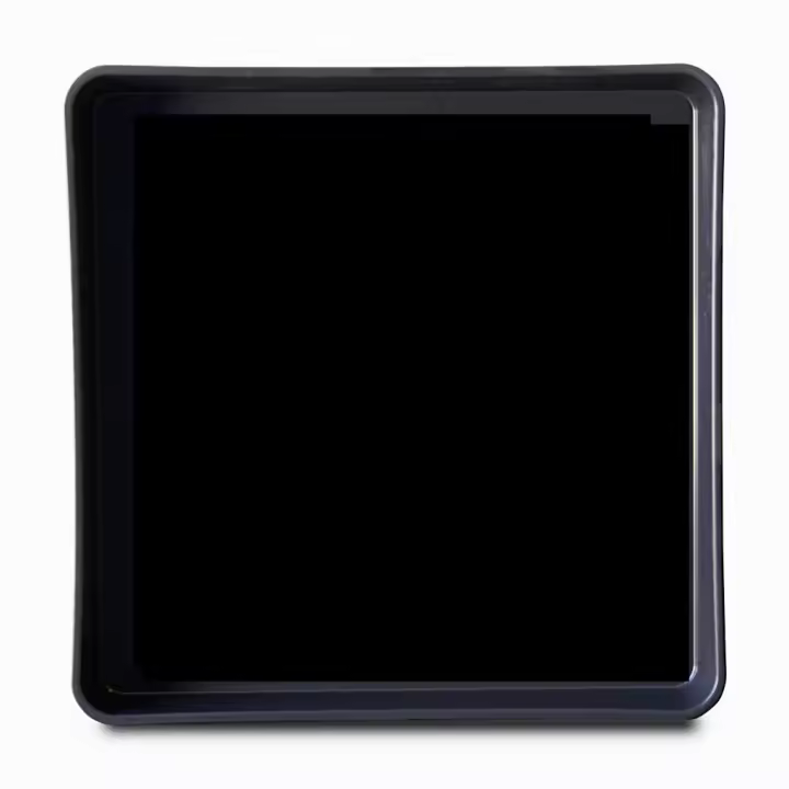 Bandeja cuadrada para vivero jardinería, para riego y drenaje de macetas. Resistente y duradero polipropeno reciclado de color negro.  Dimensiones: 59 x 59 x 7 cm. - 1