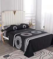 3 Piezas Juego de Sabanas Estampadas Cama 90 cm Gris Points - Primavera Verano - Algodón/Poliéster - Bajera, Encimera y Funda de Almohada - details 3