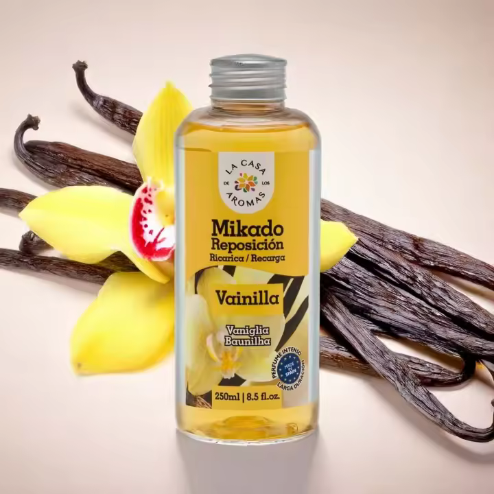 Plushome Ambientador Mikado Repo Aromatizante en Varillas - Variedad de Esencias - Canela, Azahar, Canela Naranja, Frutos Rojos - 250ml, 500ml y 1L - 1