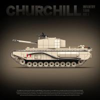 Bloques De Construcción Militar Sherman M4A3 Tanque Medio UK Churchill KV-1 Panzer IV T-34 Juguetes Educativos Para Niños Regalos Para Adultos - details 19