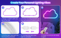Tiras LED RGB Neon 12V 10M/5M Con WiFi Impermeables Y Sincronización De Música Para Exterior DIY Con Control Remoto Y App Para Dormitorio - details 7