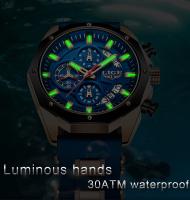 Reloj De Pulsera Deportivo De Lujo Para Hombre LIGE Moda Cronógrafo Acuático Resistente Al Agua Con Fecha Y Manos Luminosas Material De Correa De Silicona - details 8